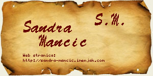 Sandra Mančić vizit kartica